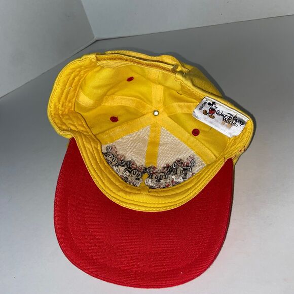 Walt Disney World Minnie Mouse Hat Cap Strap Back Kids 3-7 Logo Red & Yellow - Picture 7 of 8